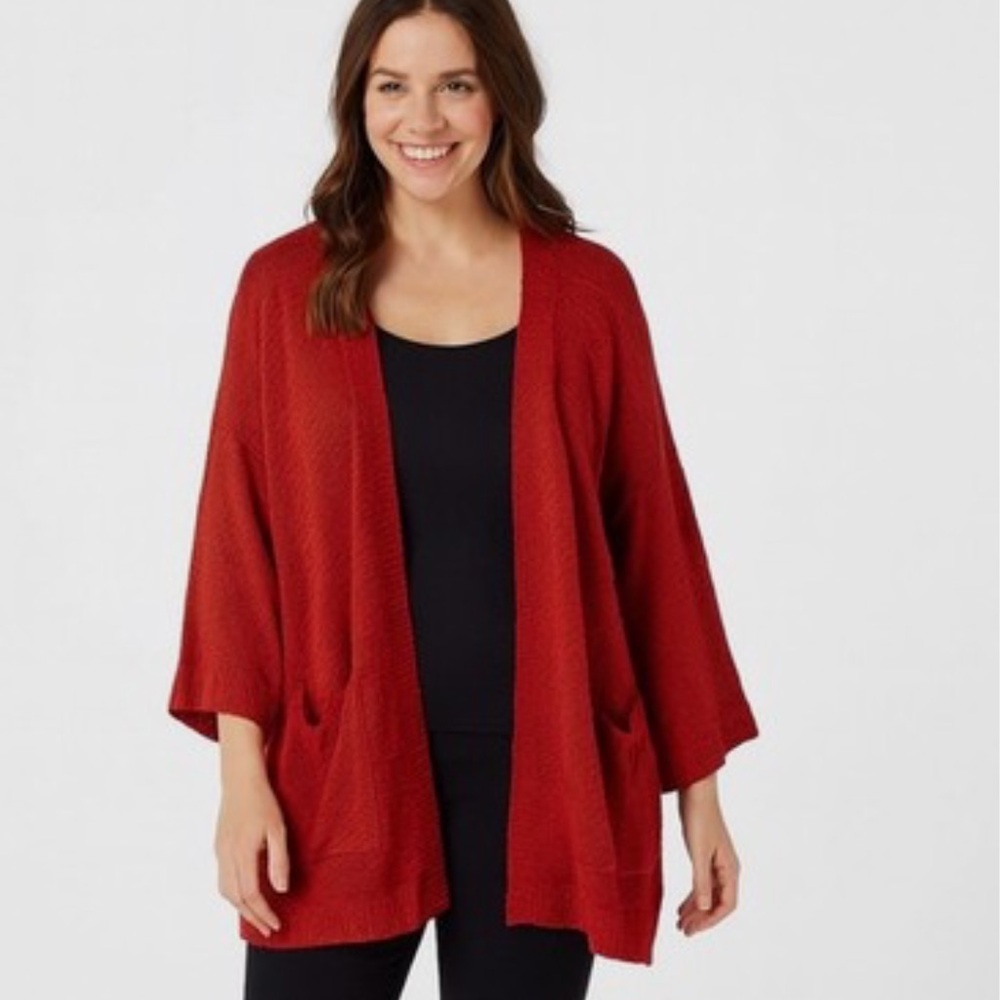 Old Navy 3/4 Sleeve Rust Sweater Cardigan